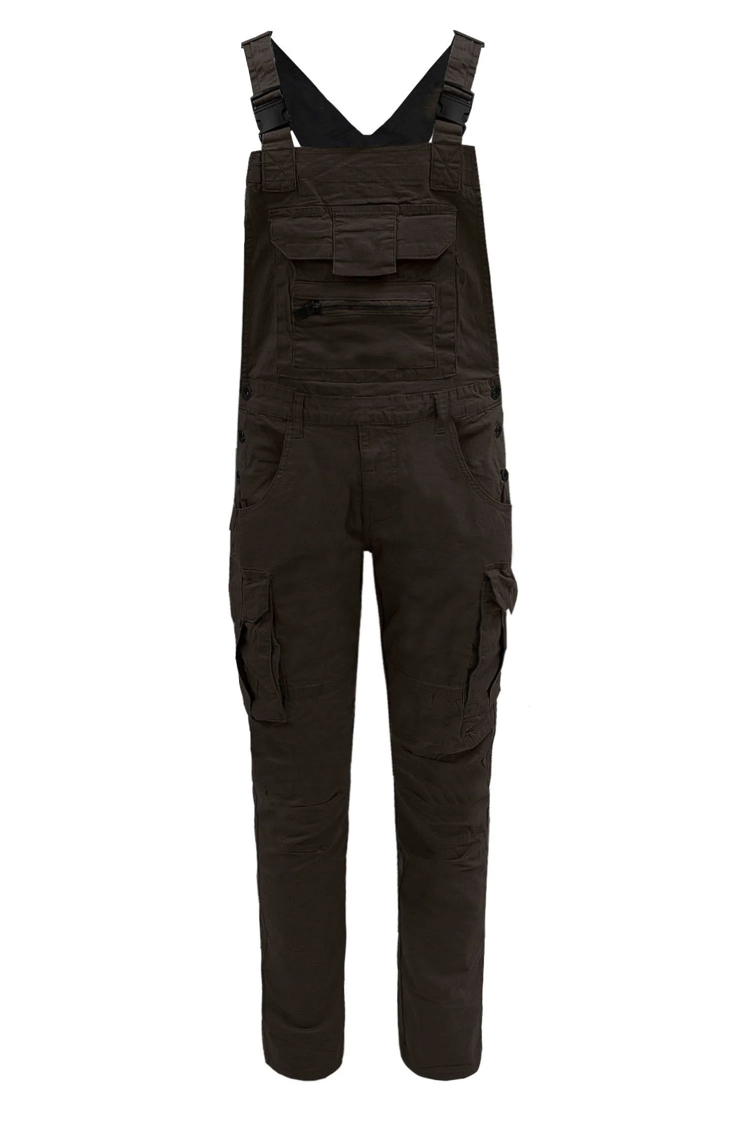 Men's Side Button Opening Cargo Pockets Overalls - Image 11