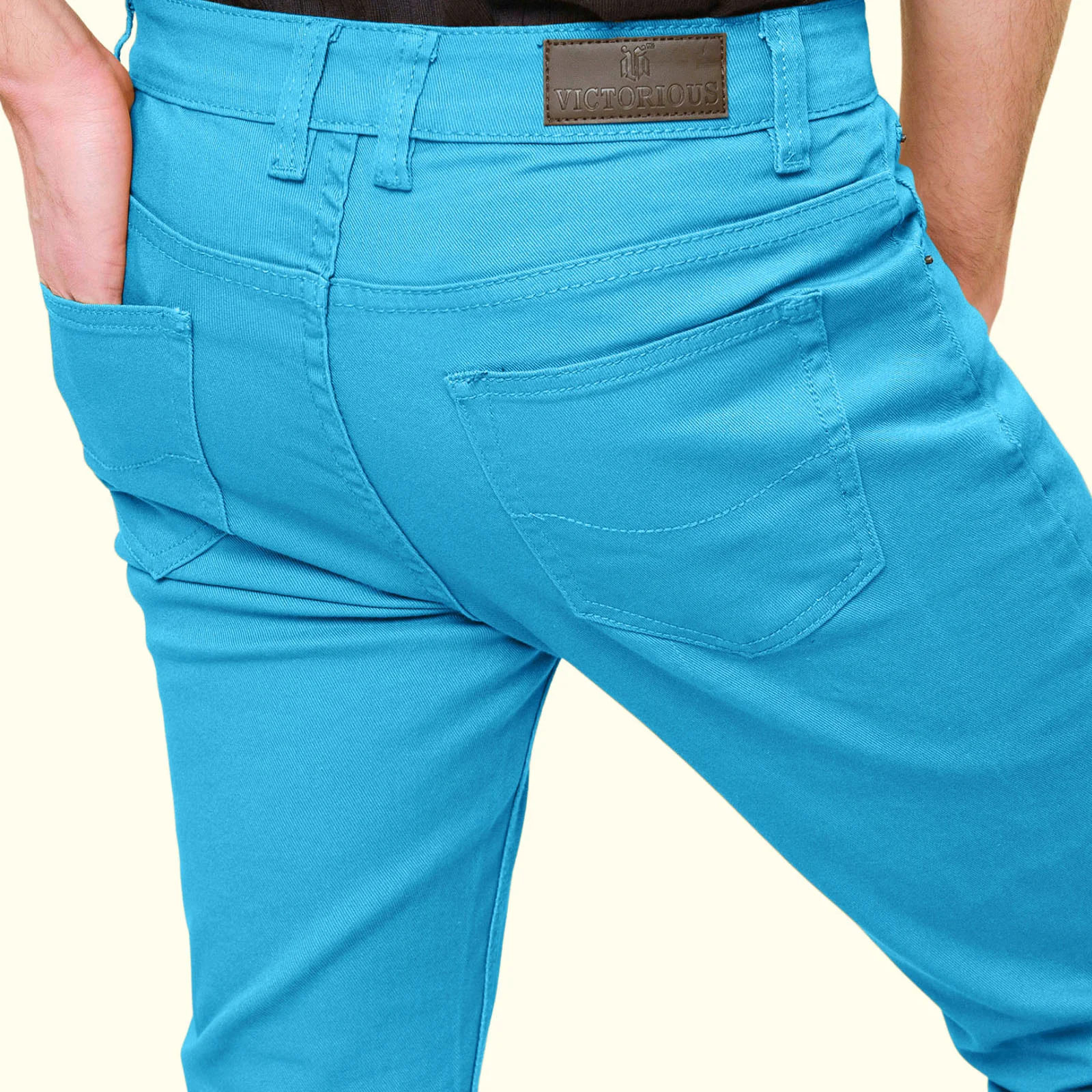 Men's Slim Fit Colored Jeans - Image 12