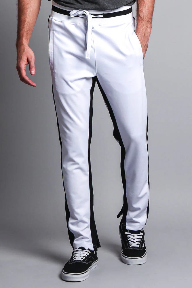 Men's Slim Fit Dual Stripe Track Pants - Image 35