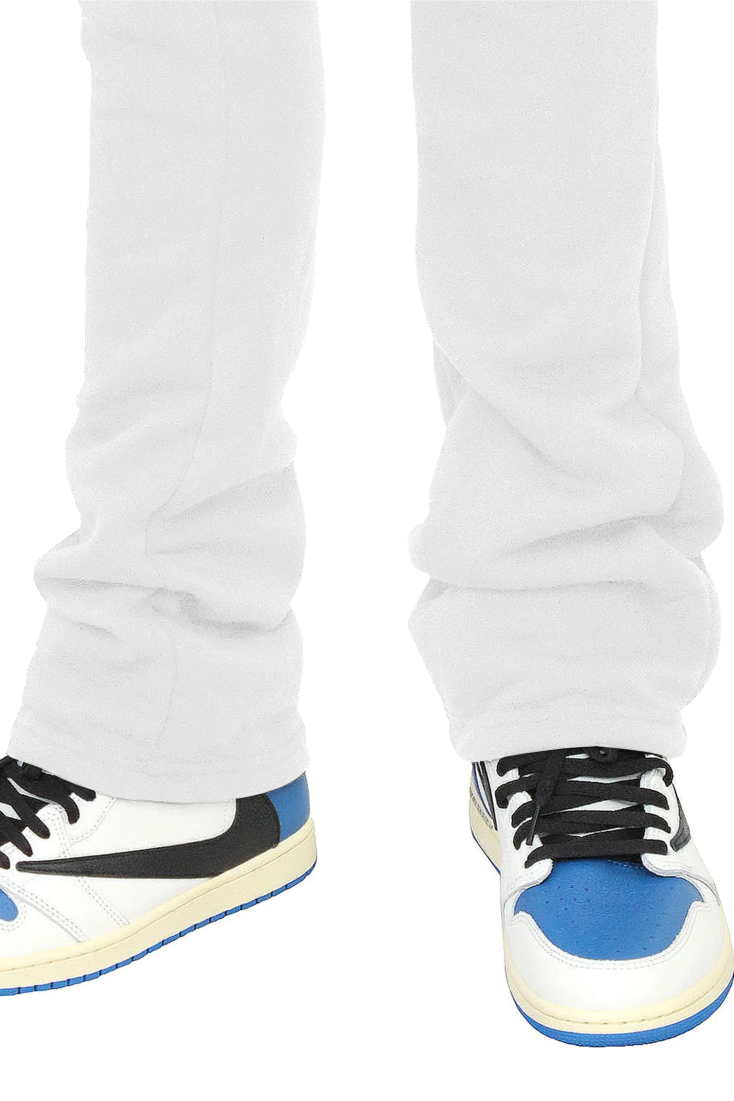 Men's Essential Slim Fit Flared Fleece Stacked Sweatpants - Image 12