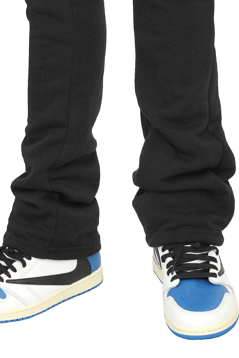 Men's Essential Slim Fit Flared Fleece Stacked Sweatpants - Image 8