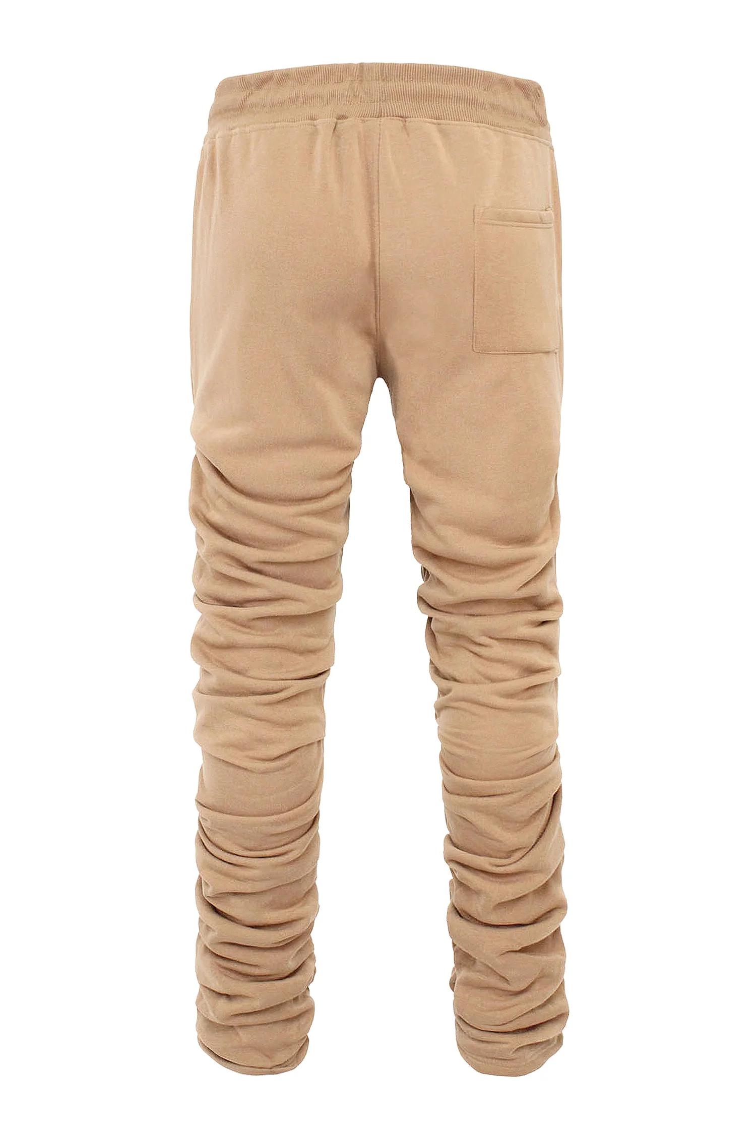 Men's Slim Flare Ruched Fleece Sweat Pants - Image 3