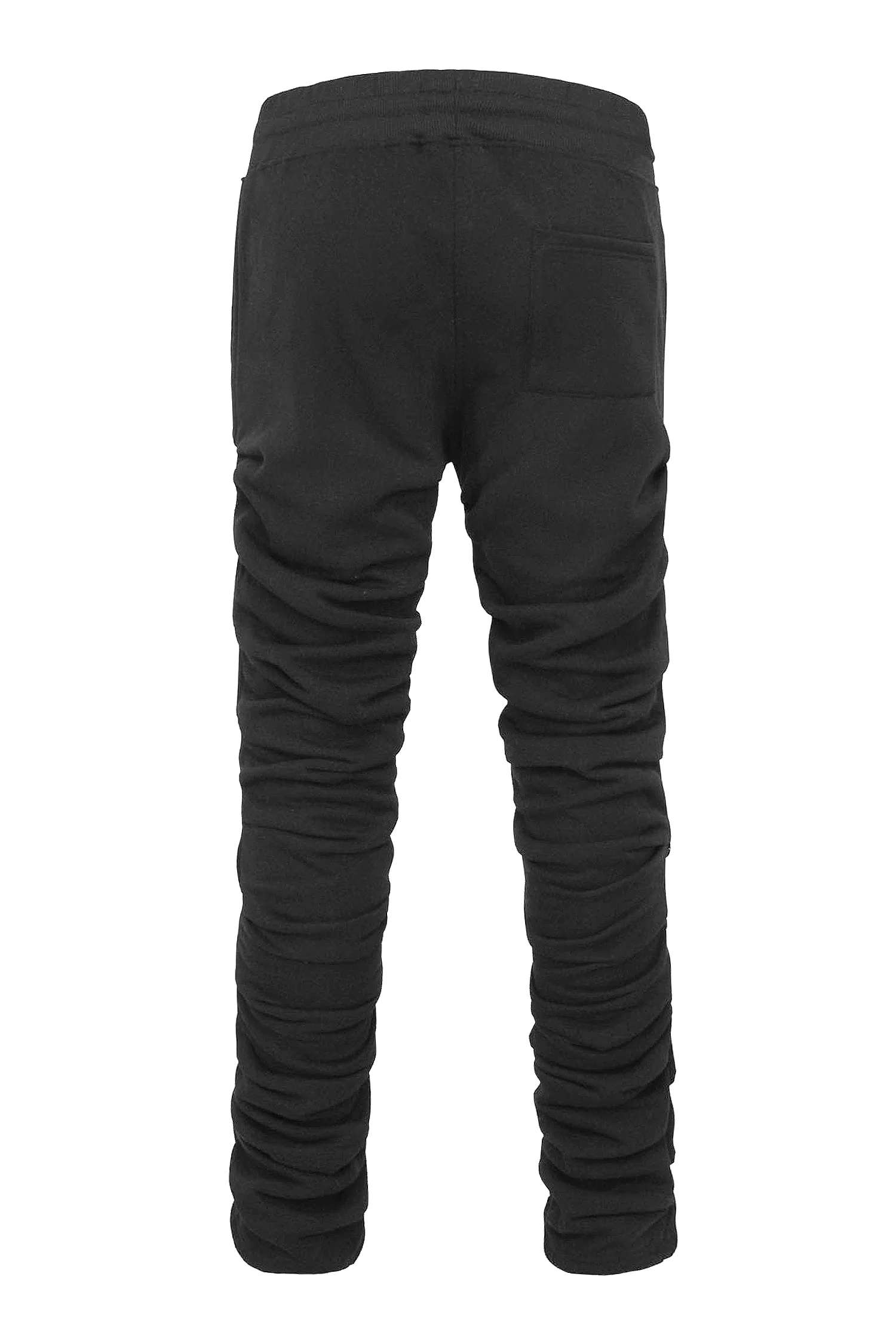 Men's Slim Flare Ruched Fleece Sweat Pants - Image 7