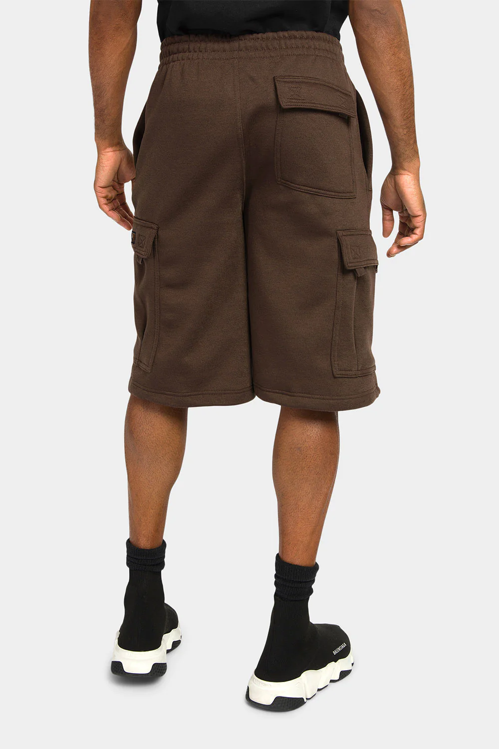 Men's Solid Fleece Heavyweight Cargo Shorts - Image 25
