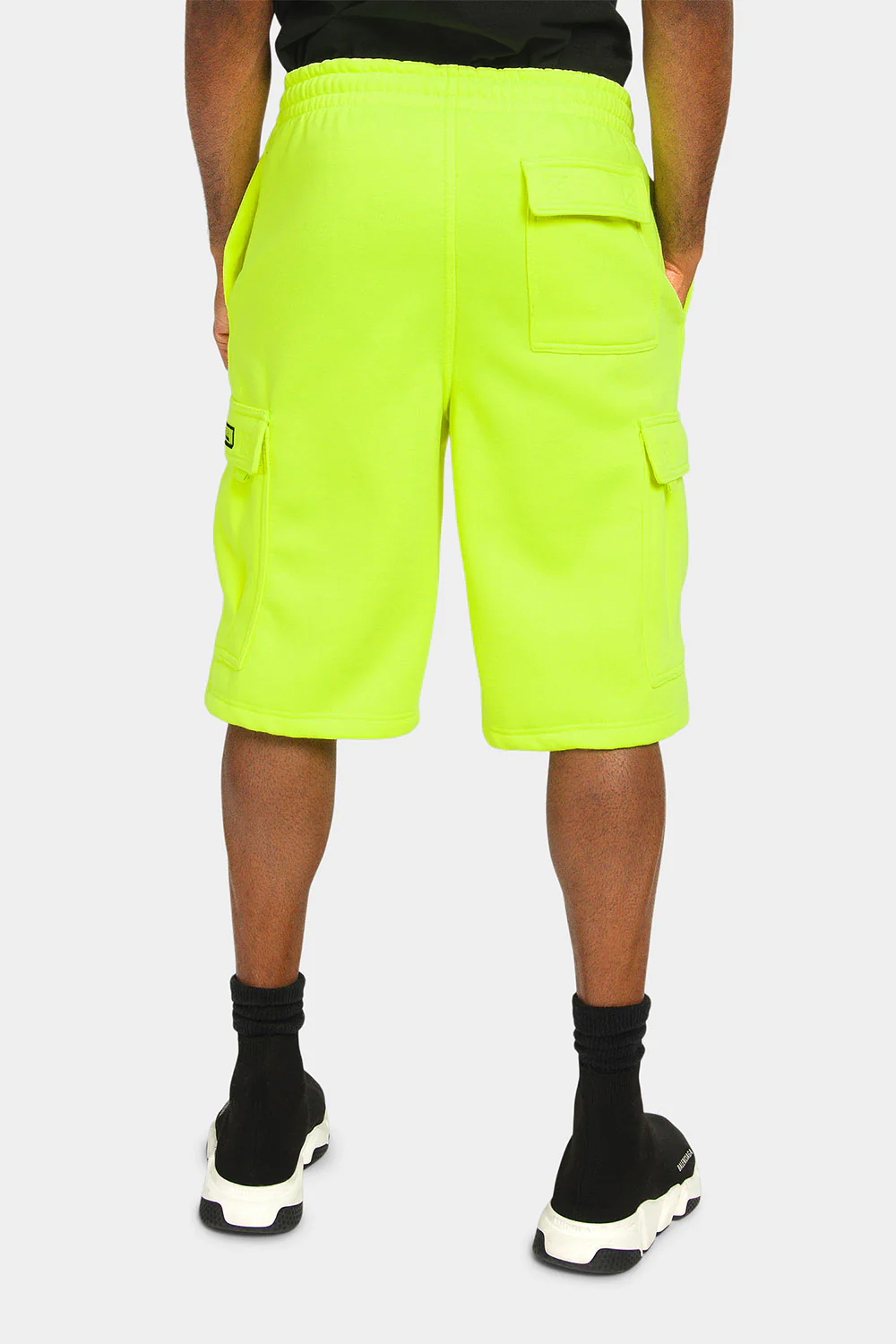 Men's Solid Fleece Heavyweight Cargo Shorts - Image 34