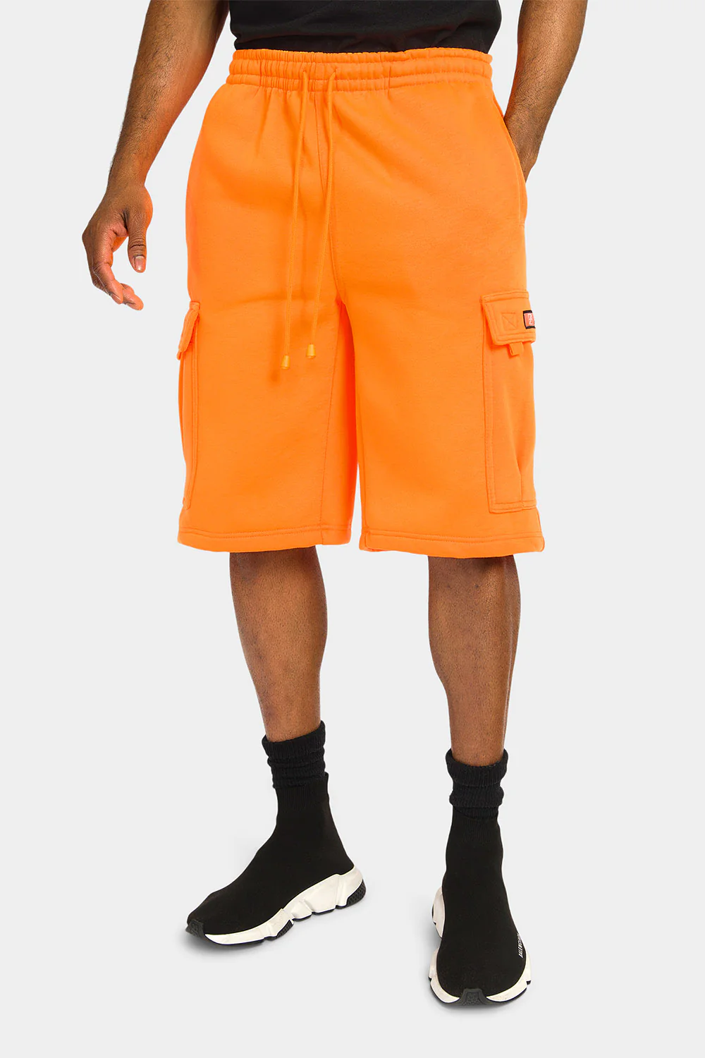 Men's Solid Fleece Heavyweight Cargo Shorts - Image 37