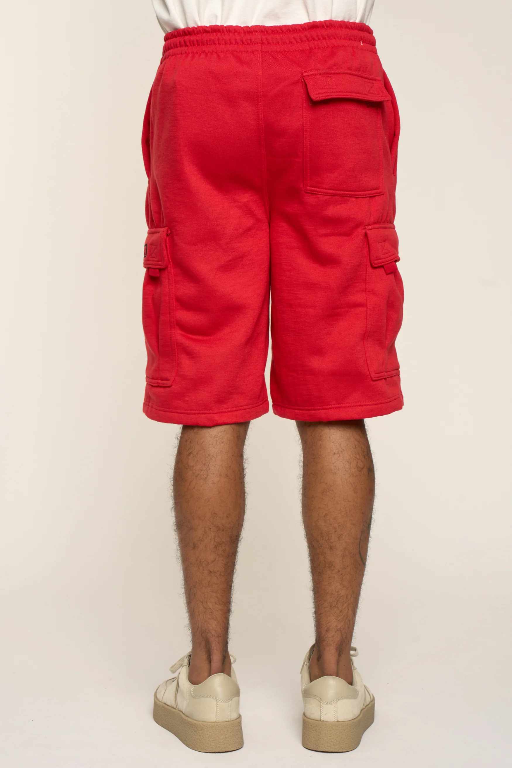 Men's Solid Fleece Heavyweight Cargo Shorts - Image 4