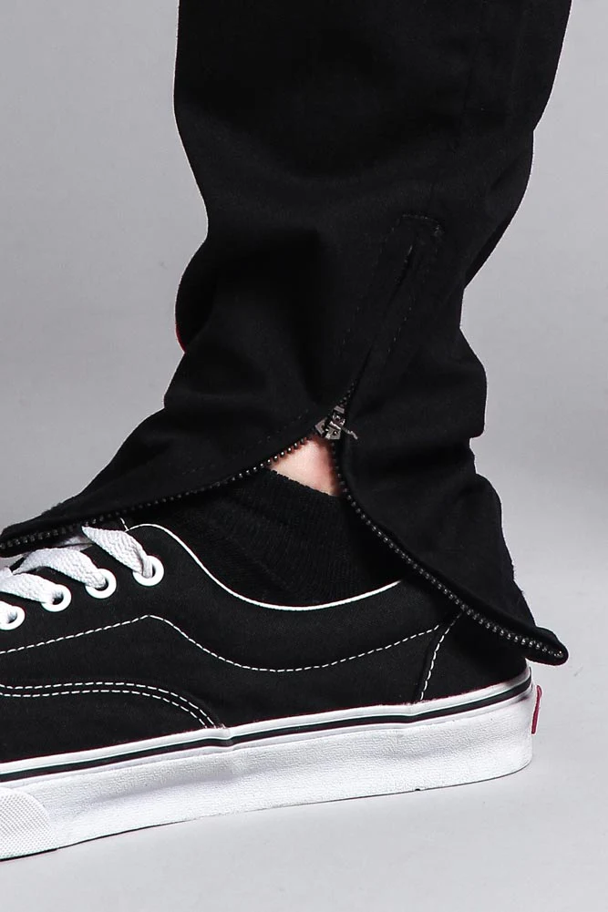 Men's Solid Side Striped Pants with Zipper - Image 36