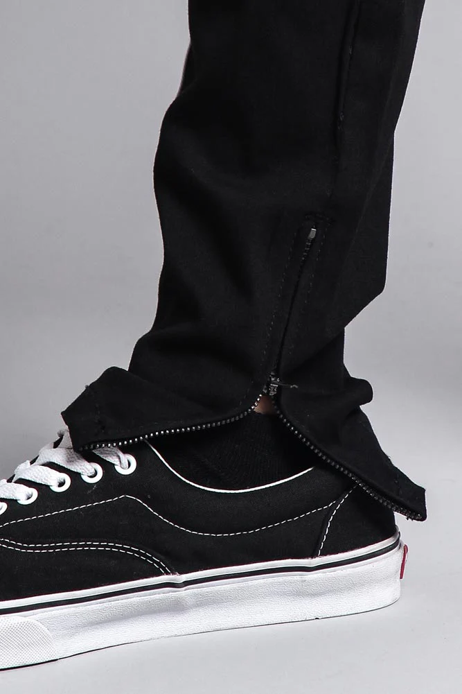 Men's Solid Side Striped Pants with Zipper - Image 6
