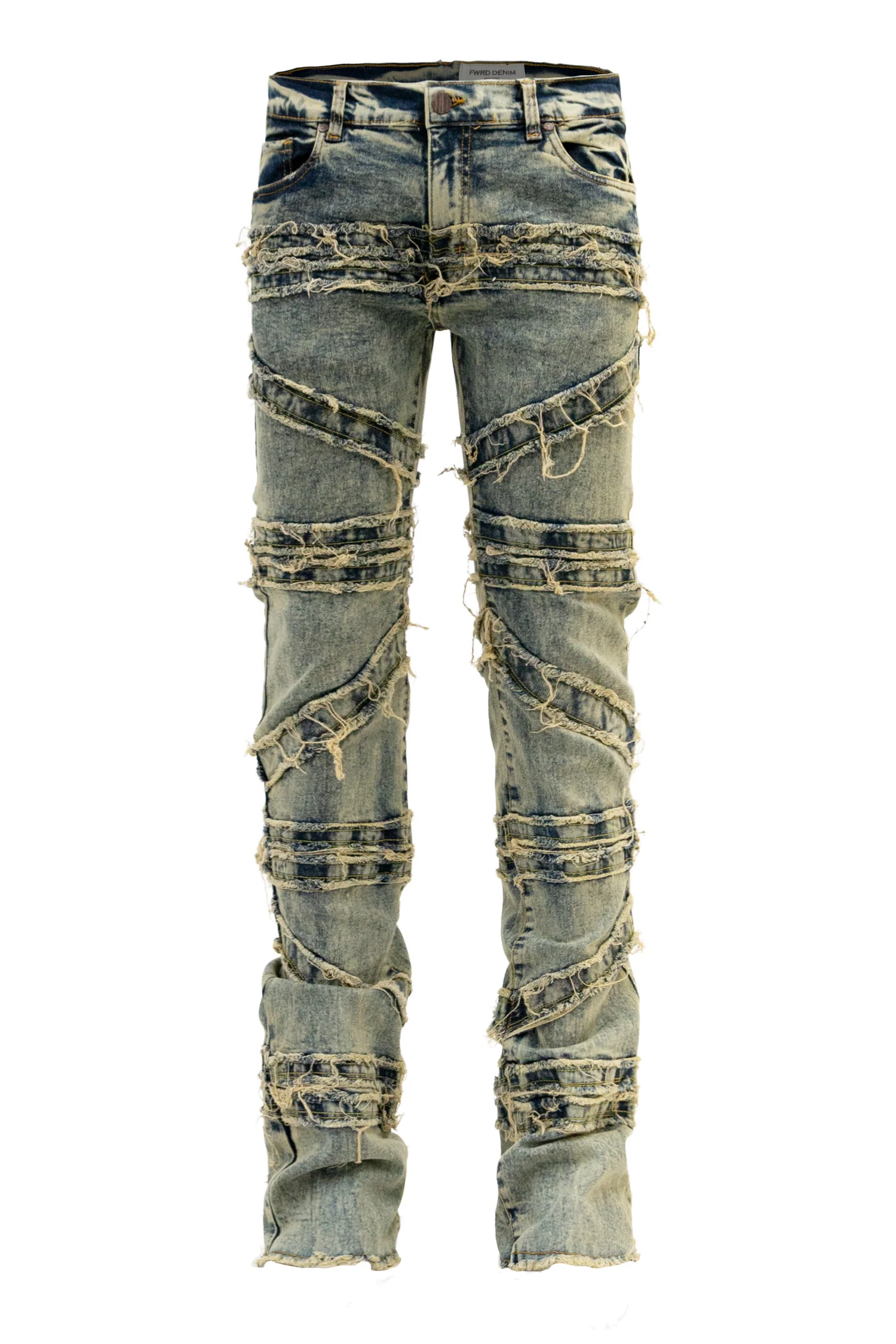 Men's Stacked Crossover Denim Jeans - Image 11