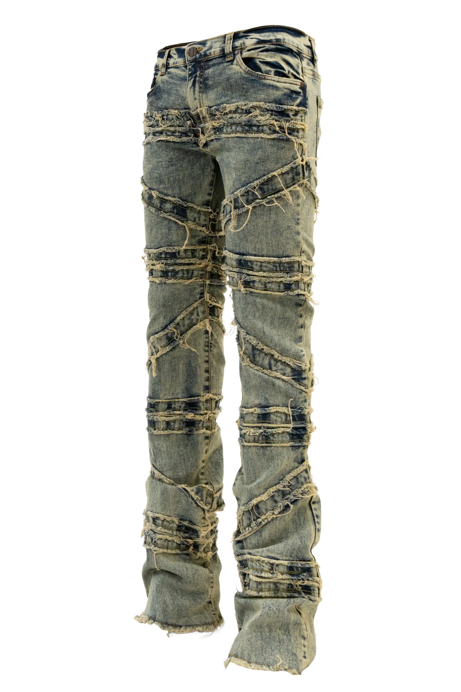 Men's Stacked Crossover Denim Jeans - Image 12