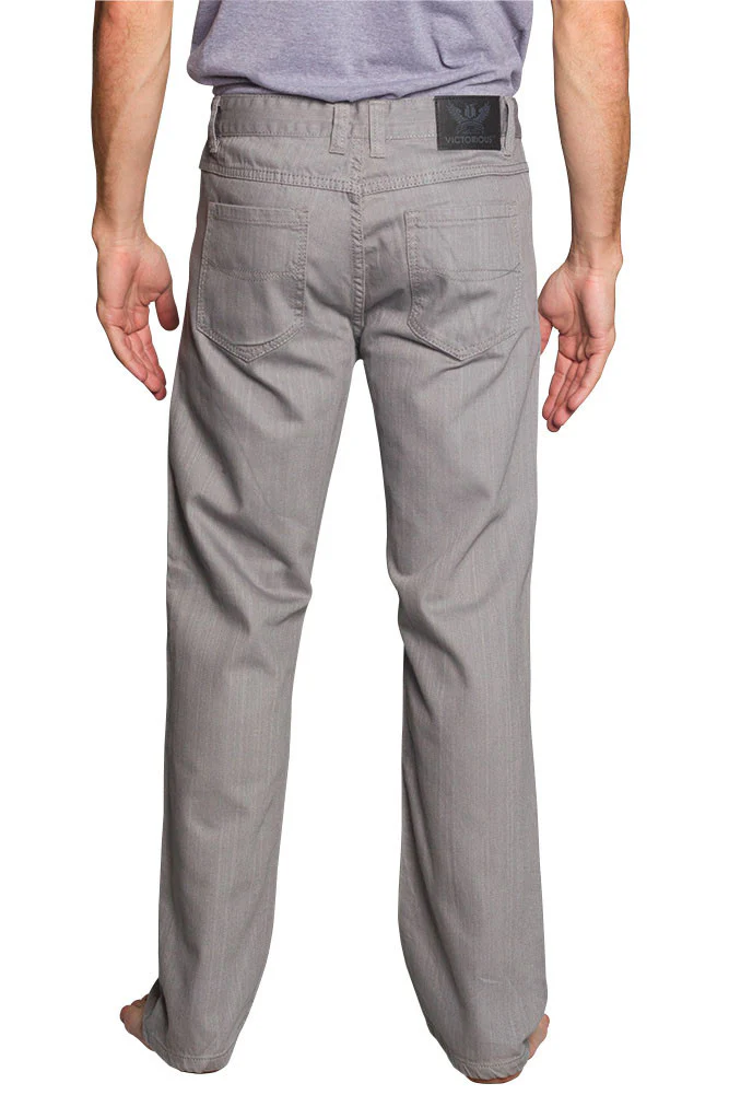 Men's Straight Fit Colored Denim Jeans (Grey) - Image 3