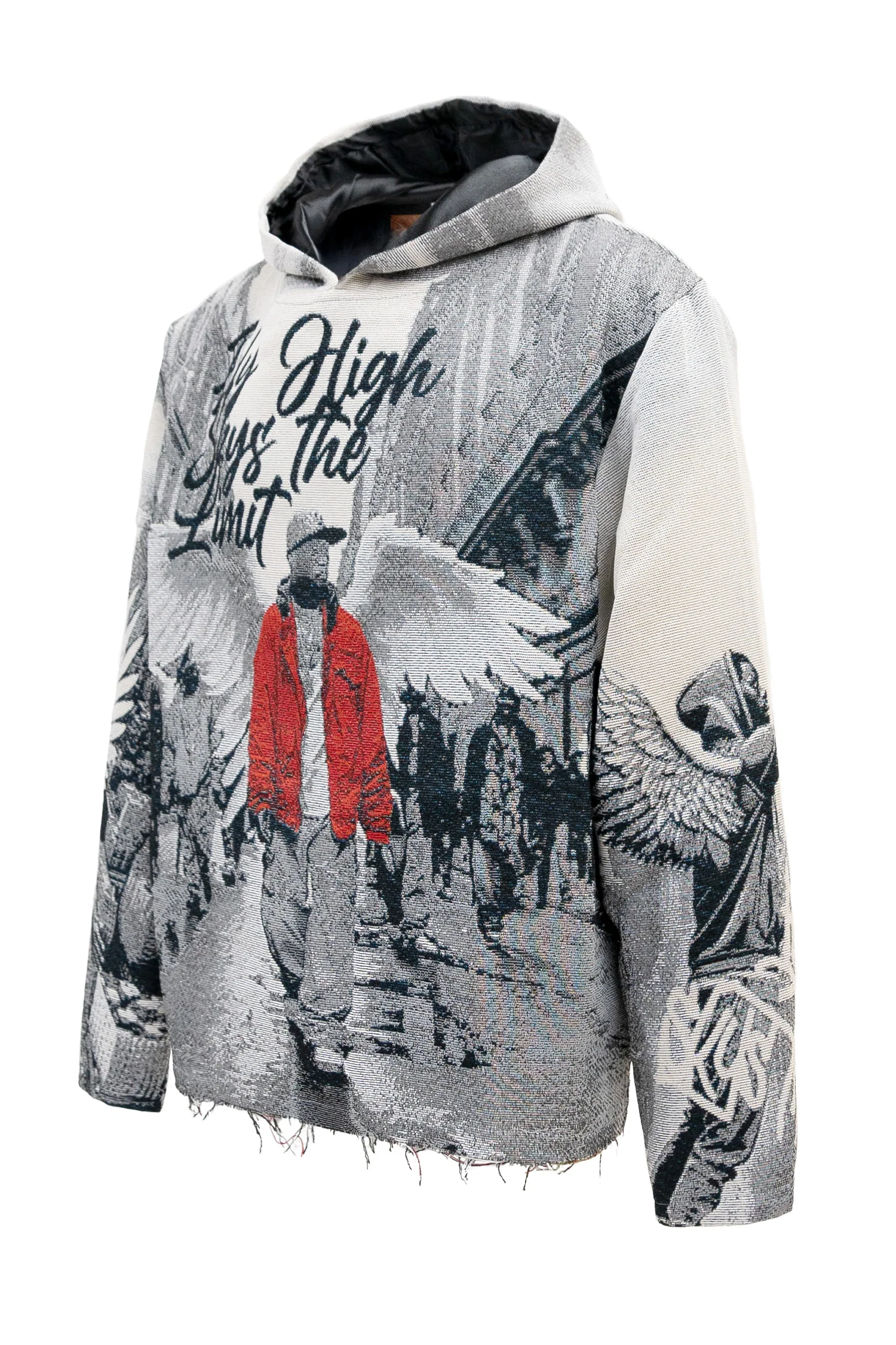 Men's Street Angel Tapestry Jacquard Long Sleeve Hoodie - Image 2