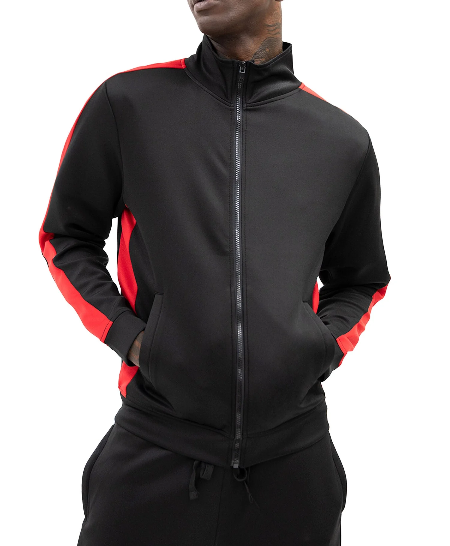 Men's Striped Solid Track Jacket