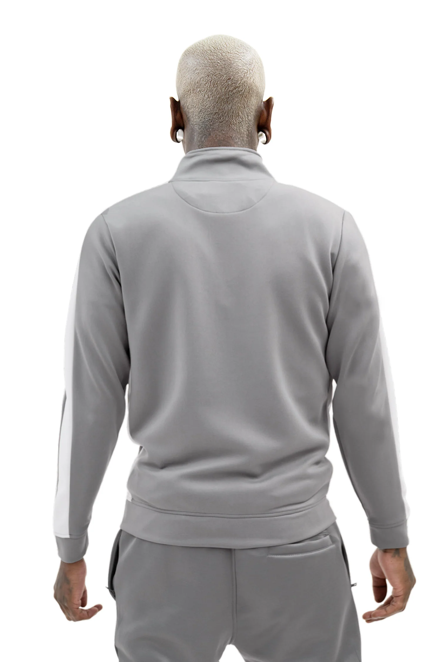 Men's Striped Solid Track Jacket - Image 13