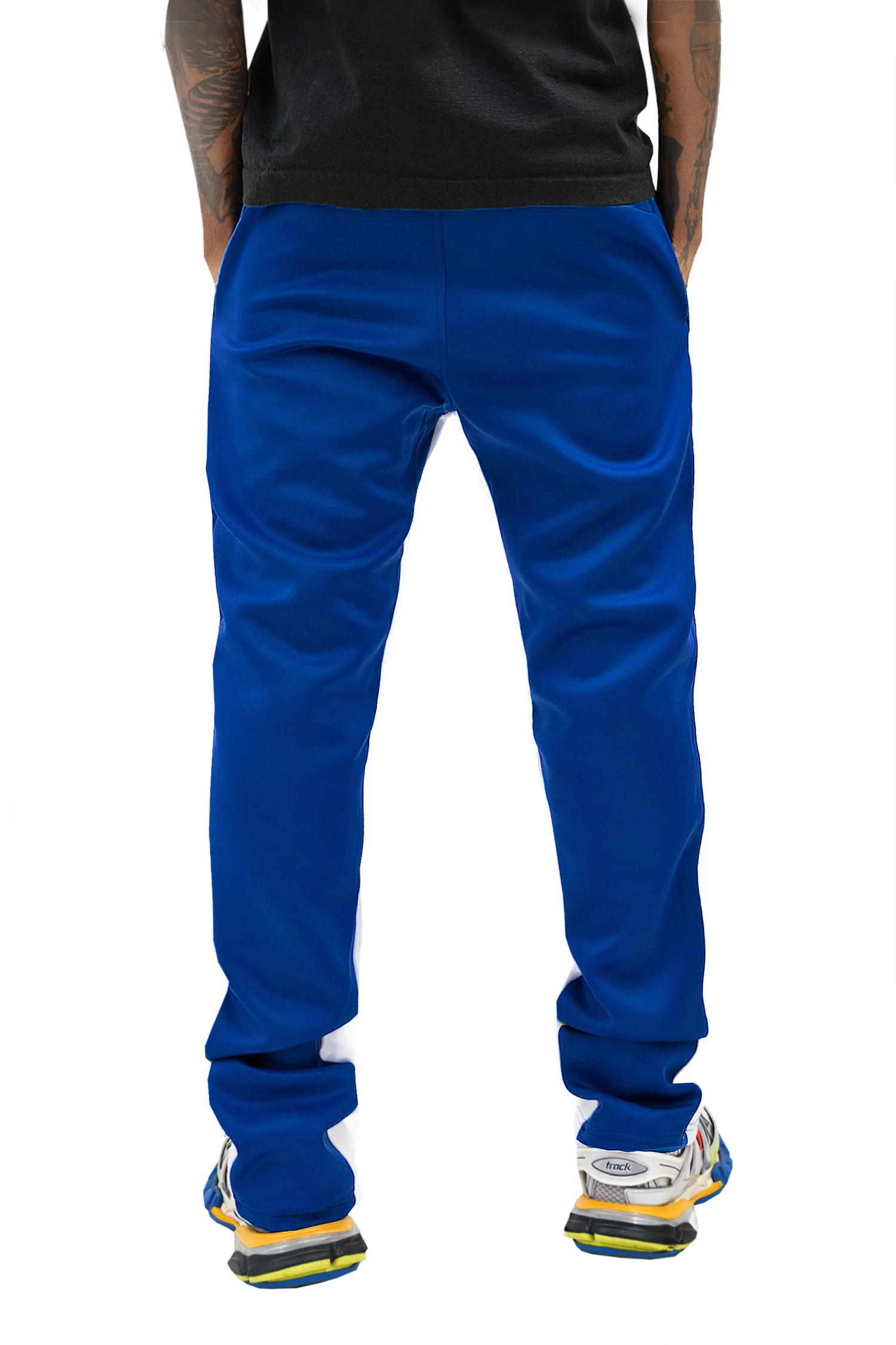 Men's Striped Stacked Flared Track Pants - Image 12