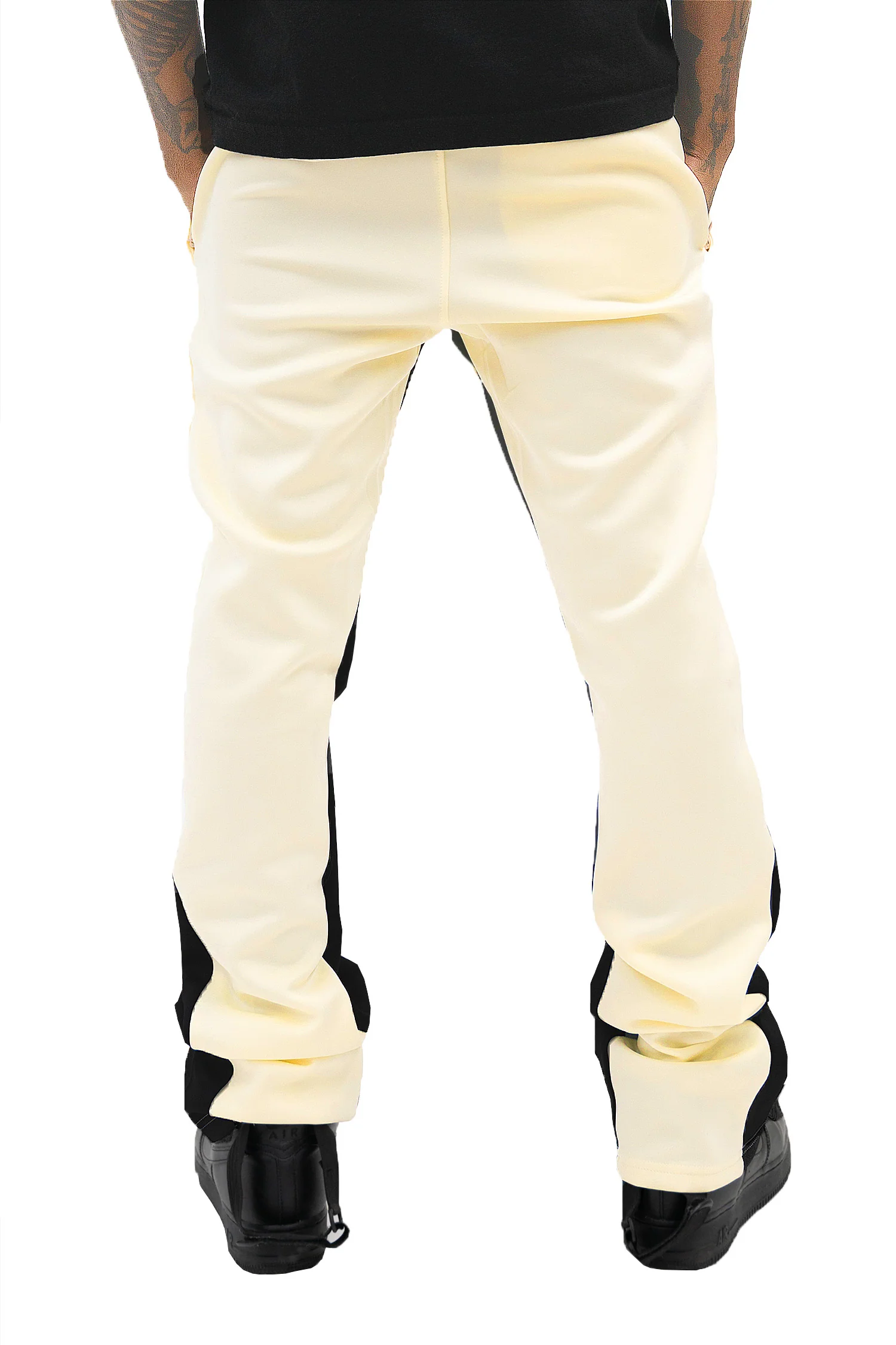 Men's Striped Stacked Flared Track Pants - Image 23