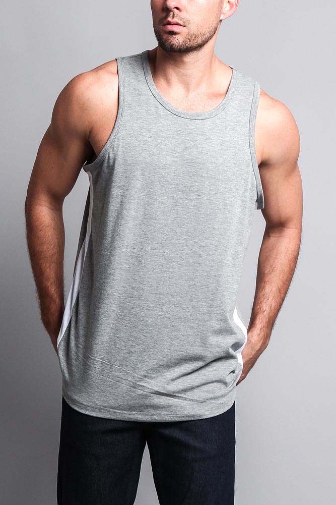 Men's Tank Top with Accent Band - Image 32