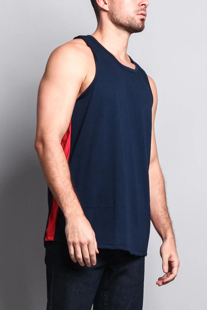 Men's Tank Top with Accent Band - Image 36