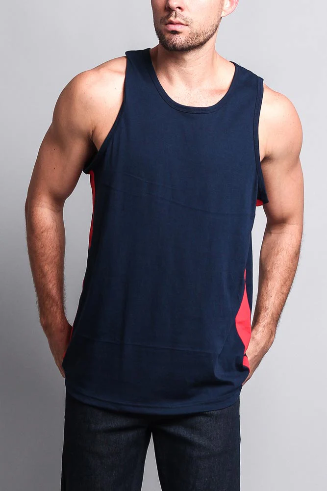 Men's Tank Top with Accent Band - Image 37