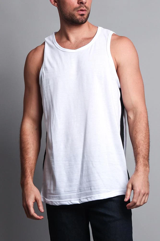 Men's Tank Top with Accent Band - Image 46