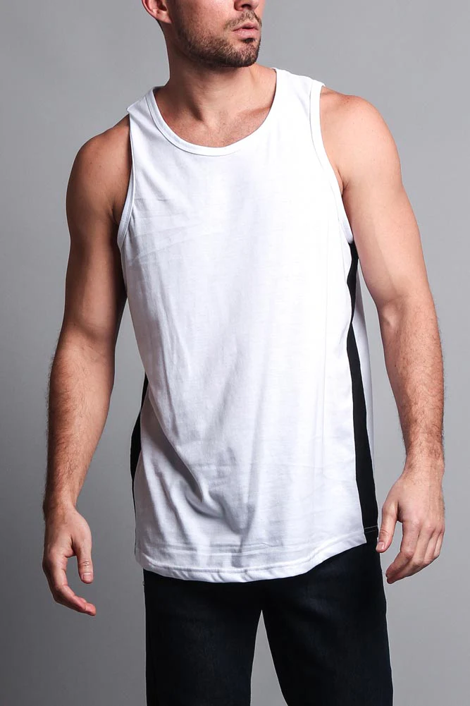 Men's Tank Top with Accent Band - Image 50