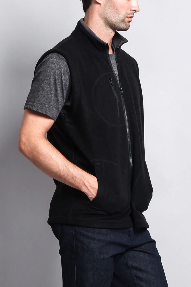 Men's Three Pocket Fleece Vest - Image 5