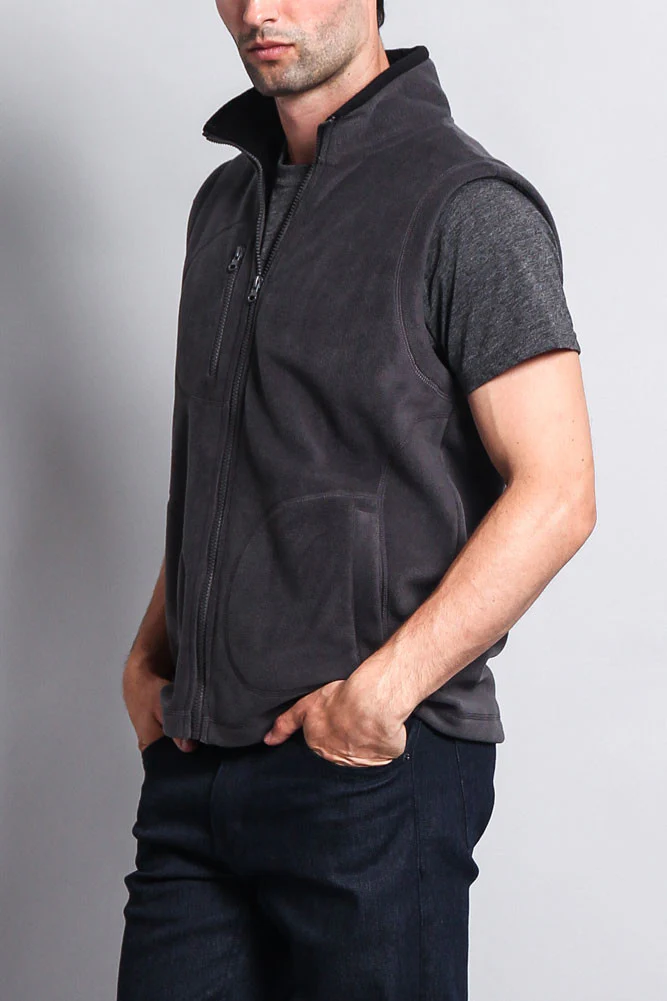Men's Three Pocket Fleece Vest - Image 8