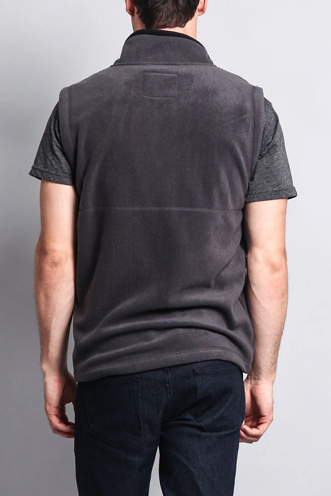 Men's Three Pocket Fleece Vest - Image 9