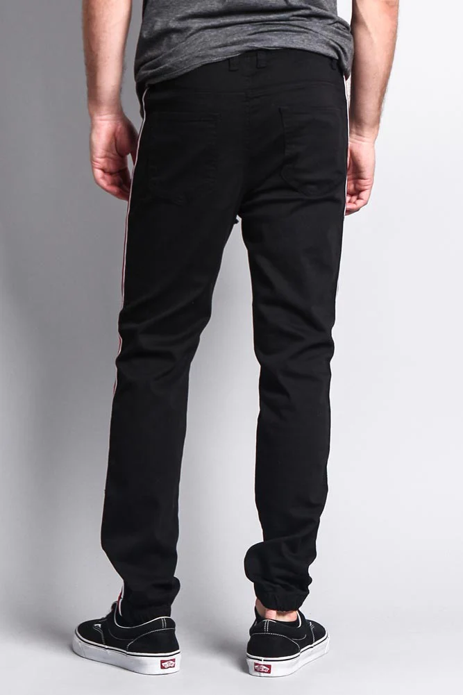 Men's Track Style Side Striped Joggers - Image 13