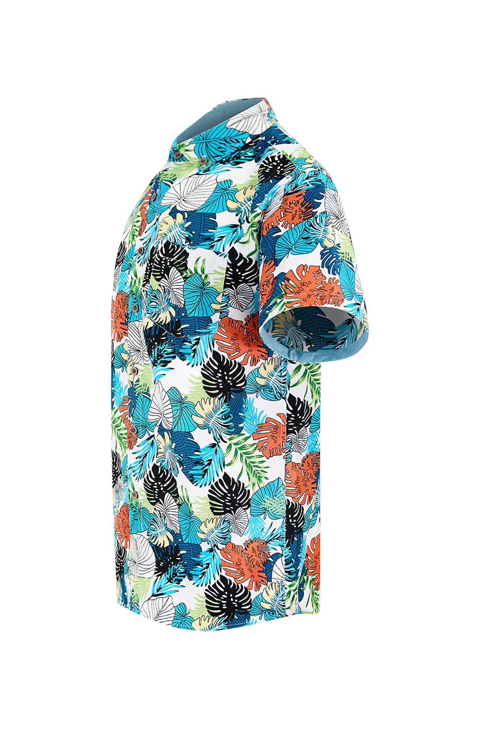 Men's Tropical Print Button Down Short Sleeve Shirts - Image 2
