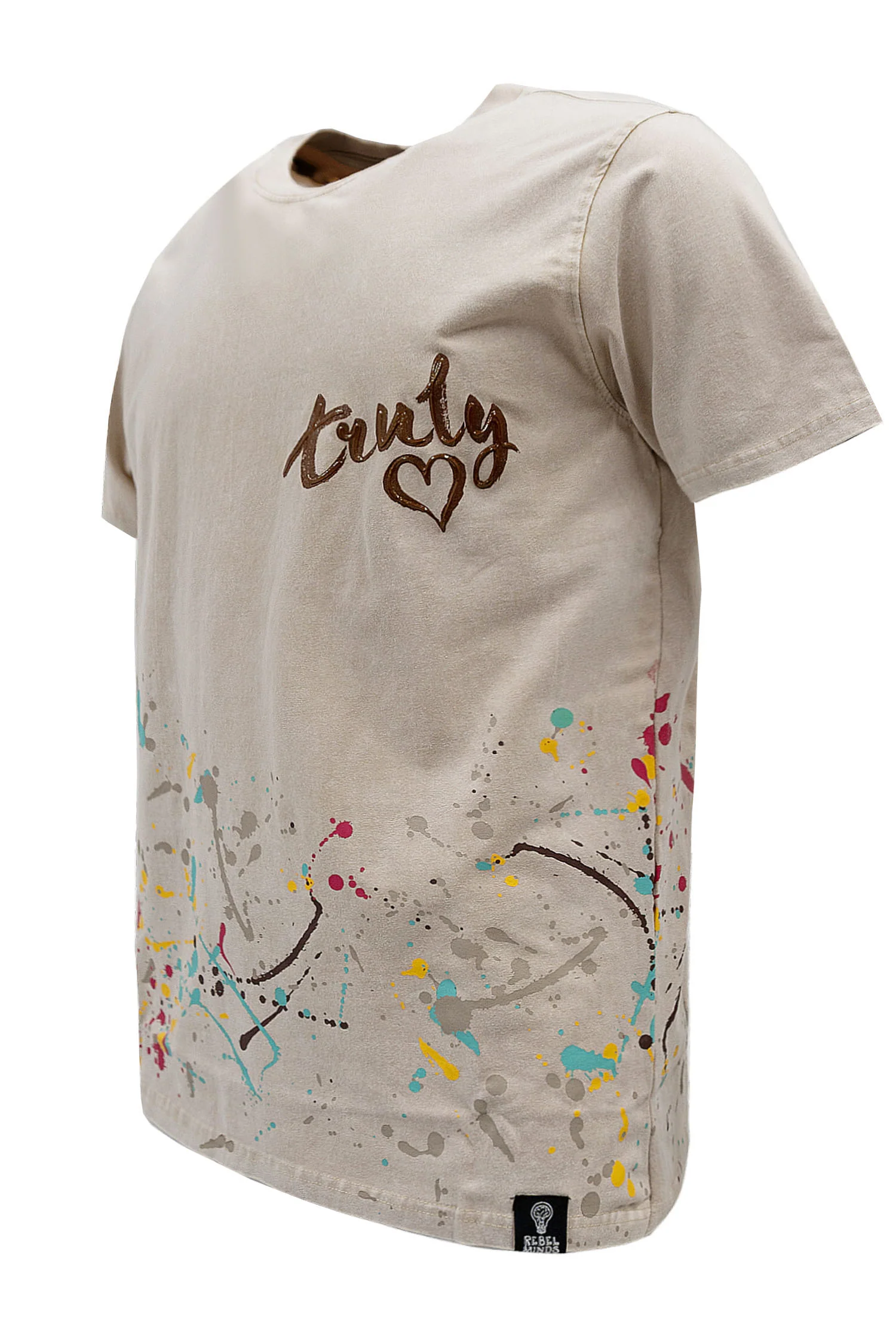 Men's Truly Yours Paint Splatter Graphic T-Shirt - Image 2