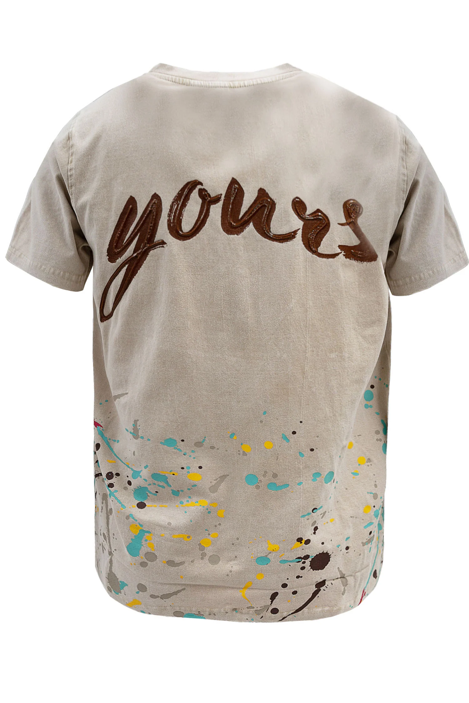 Men's Truly Yours Paint Splatter Graphic T-Shirt - Image 3