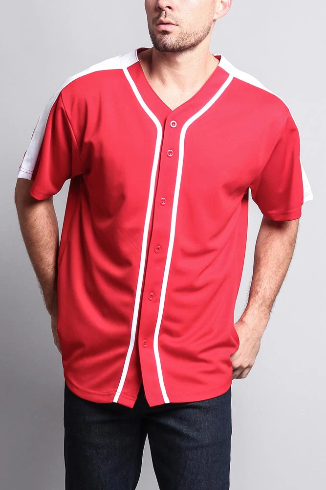 Men's Two Tone Baseball Jersey - Image 10