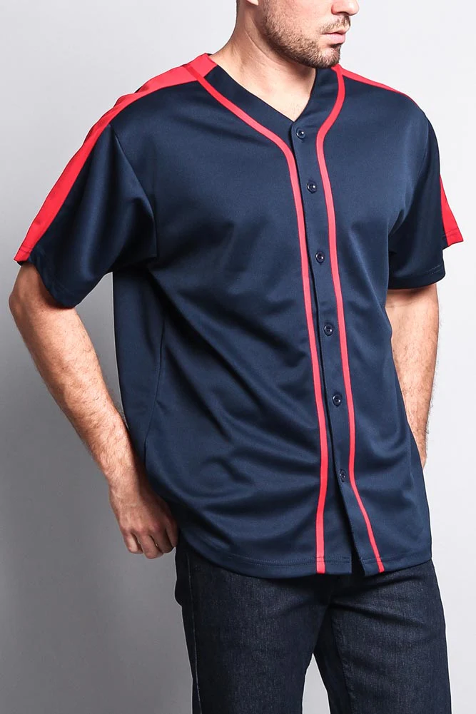 Men's Two Tone Baseball Jersey - Image 44