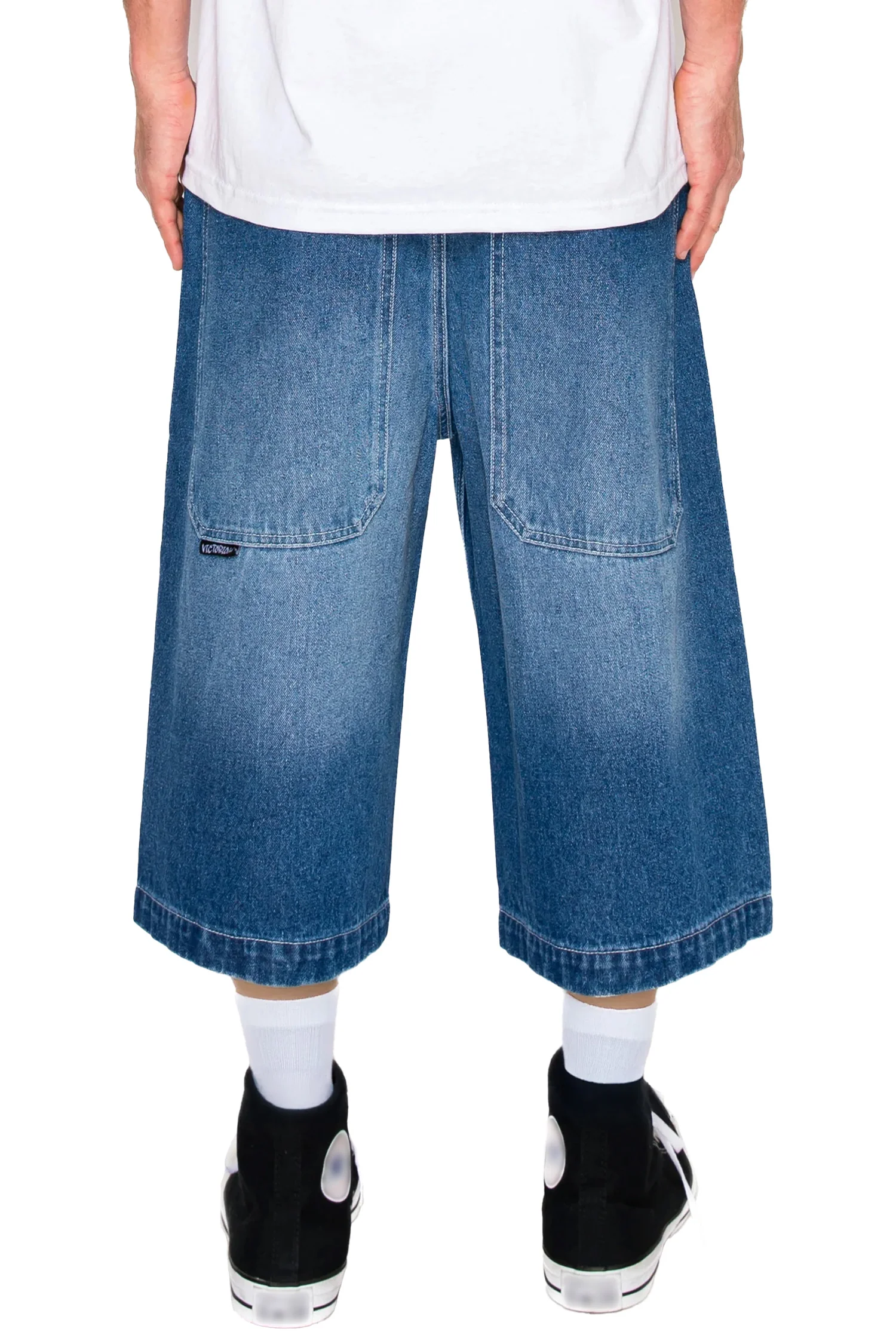 Men's Ultra Baggy Y2K Denim Jorts - Image 4