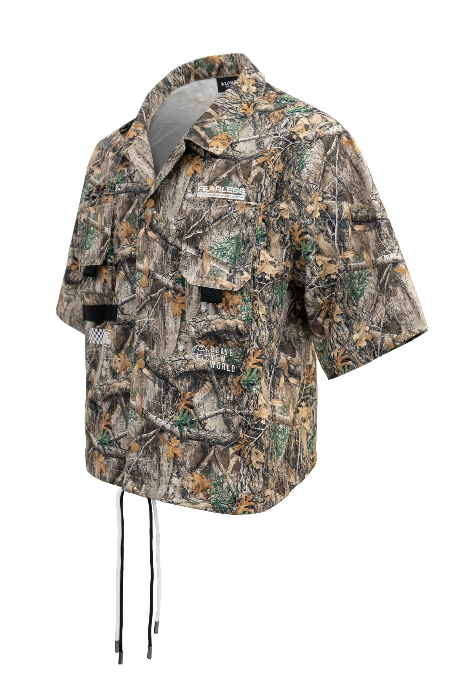 Men's Utility Camo Crop Over Shirt & Shorts Set - Image 8
