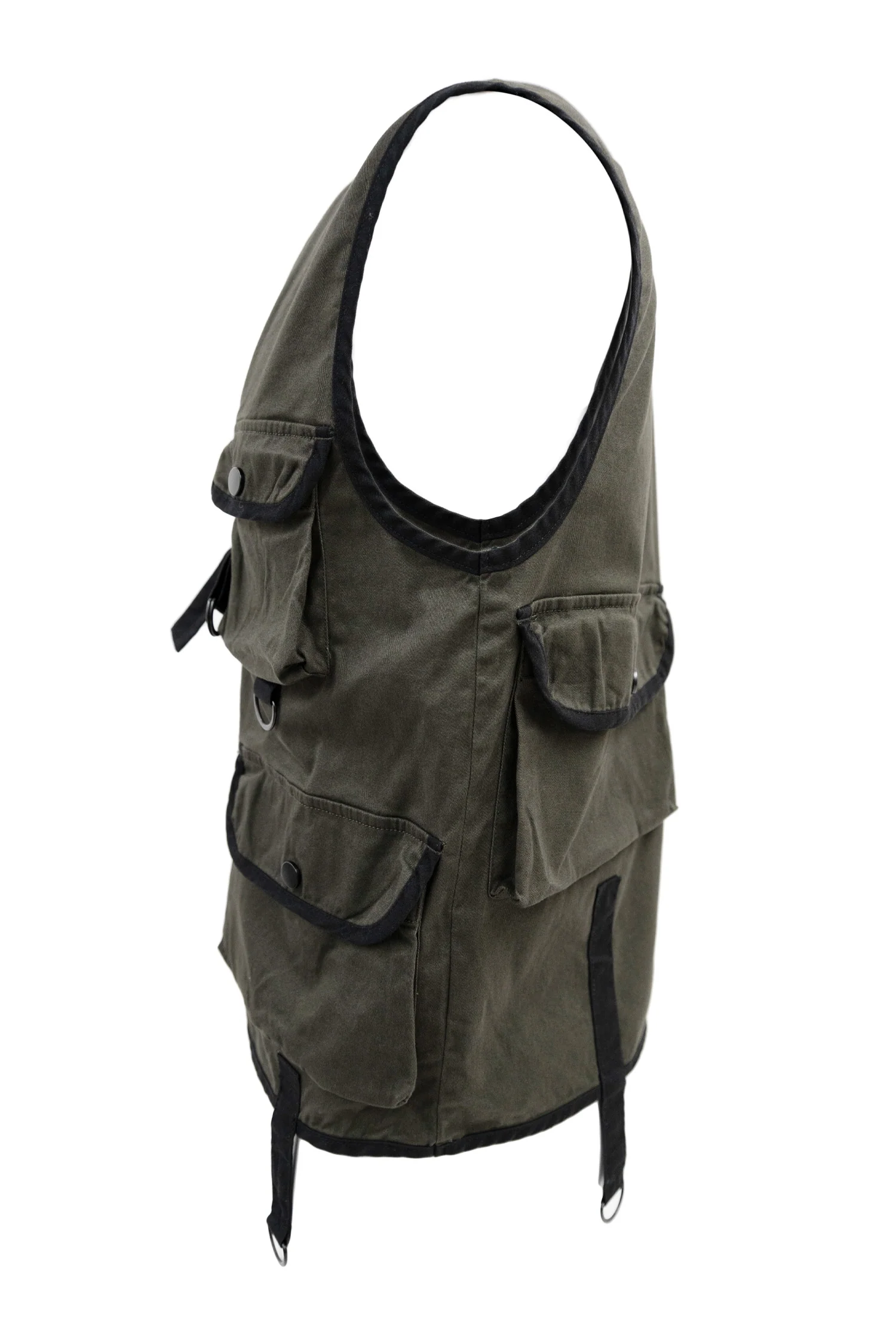 Men's Woven Multi Cargo Pocket Utility Vest - Image 3