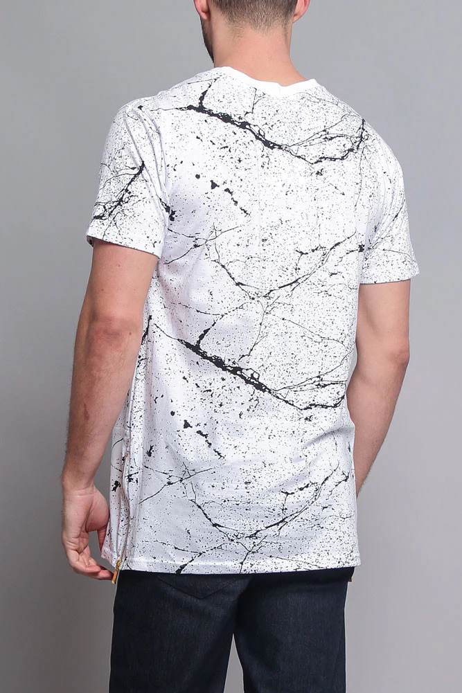 Metallic American Flag Marble Print T-Shirt - Image 19