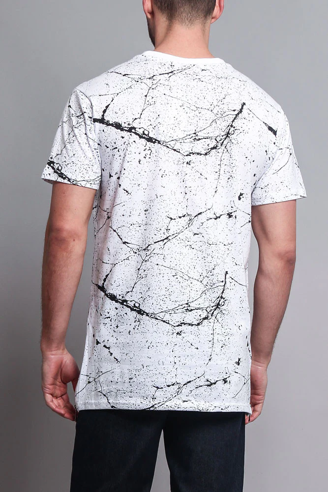 Metallic American Flag Marble Print T-Shirt - Image 23