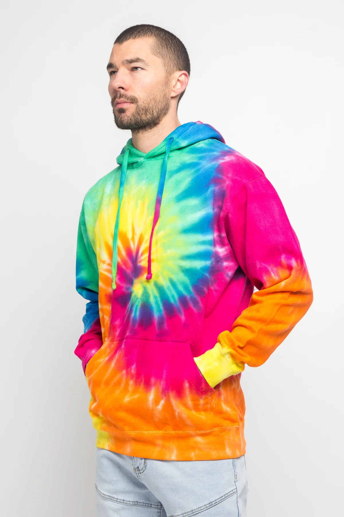 Mineral Wash Tie-Dye Pullover Hoodie - Image 33