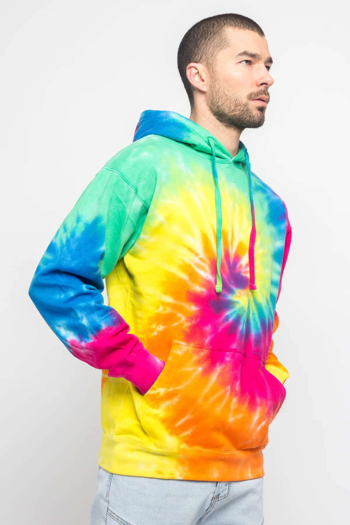 Mineral Wash Tie-Dye Pullover Hoodie - Image 35