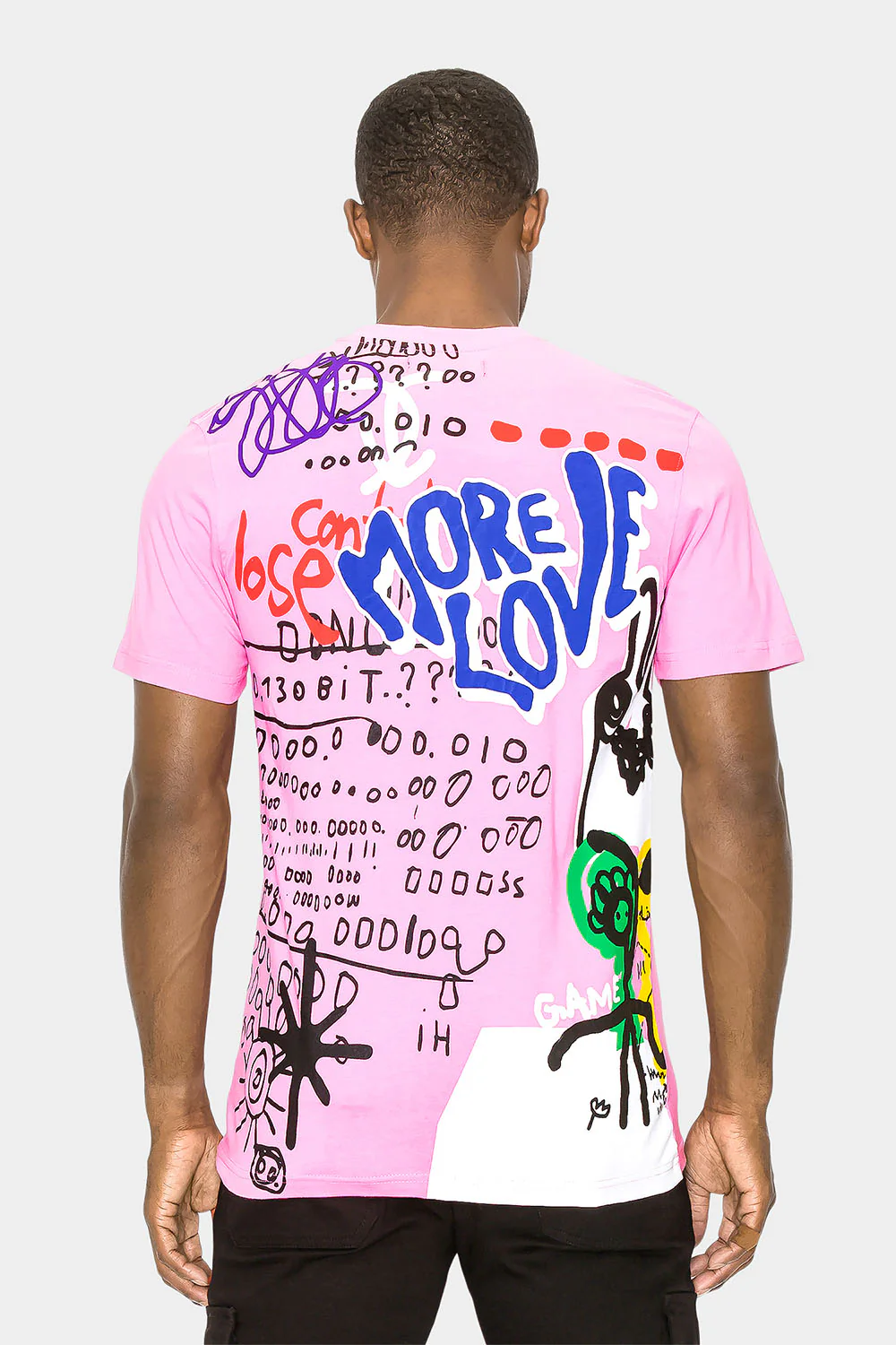 More Love Graffiti Doodle Graphic T-Shirt - Image 2