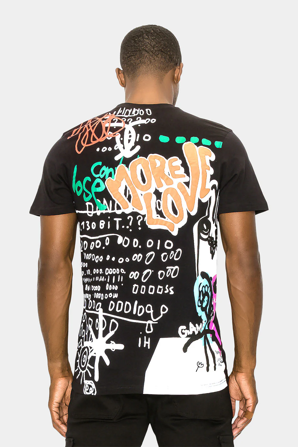 More Love Graffiti Doodle Graphic T-Shirt - Image 5