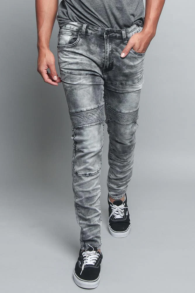 Moto Biker Denim Jeans - Image 11