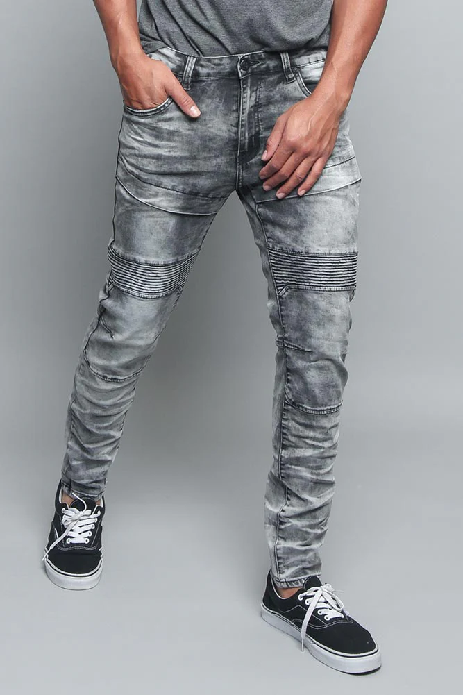 Moto Biker Denim Jeans - Image 14