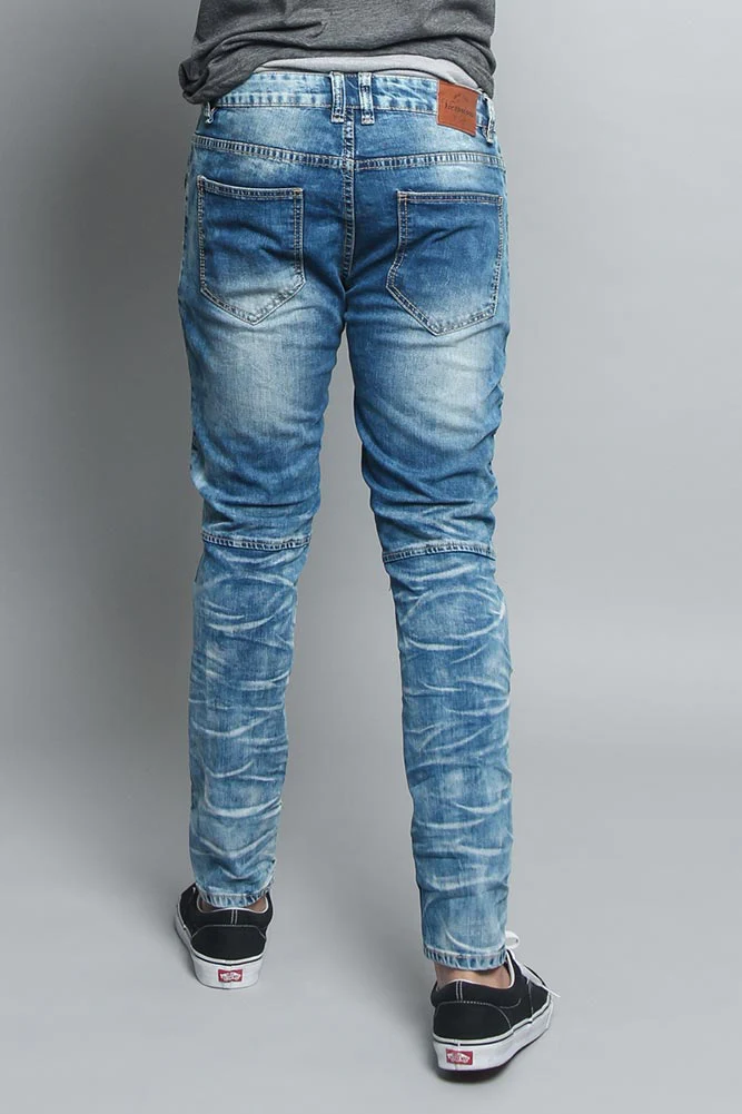 Moto Biker Denim Jeans - Image 3