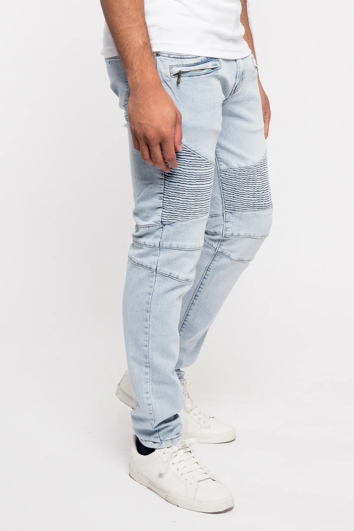 Moto Biker Denim Jeans - Image 10