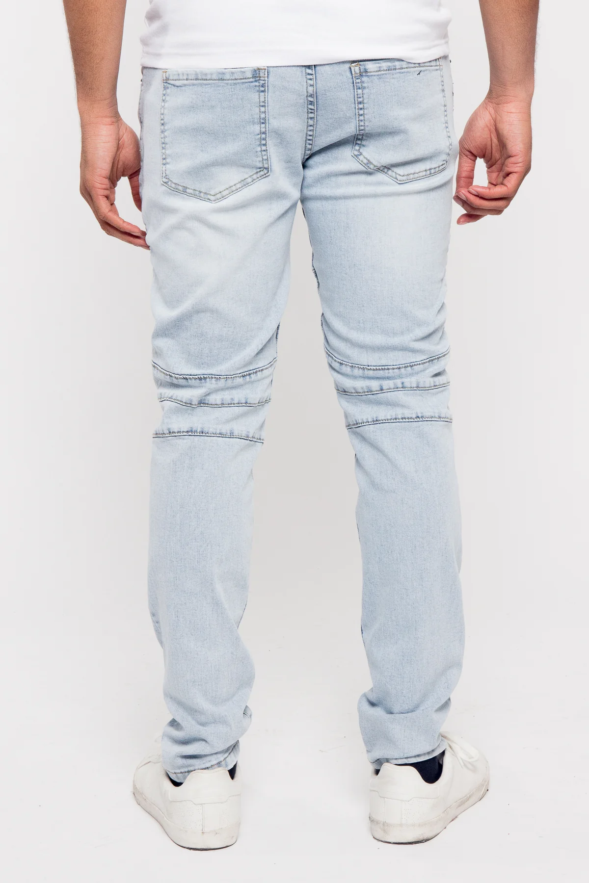 Moto Biker Denim Jeans - Image 9