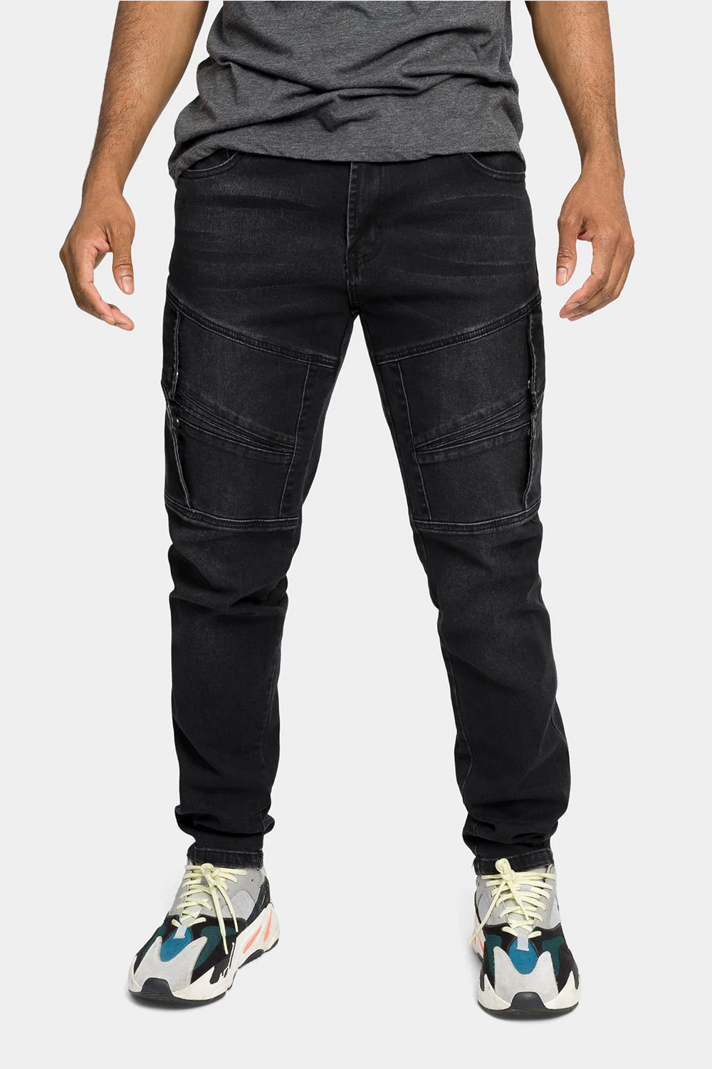 Moto Ribbed Skinny Denim Jeans - Image 11